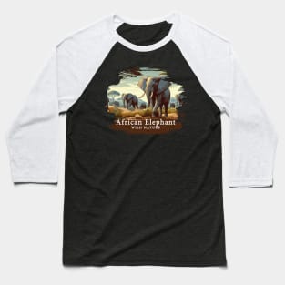 African Elephant - WILD NATURE - ELEPHANT -9 Baseball T-Shirt